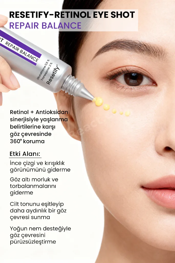 Retinol Eye Shot Göz Kremi 20 ML (Retinol %0,1 Tranexamic %2 Glutathione %05)