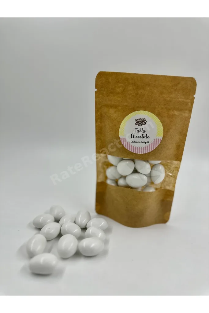 Beyaz Renkli Badem Şekeri 100 Gr-ikramlık Çikolata