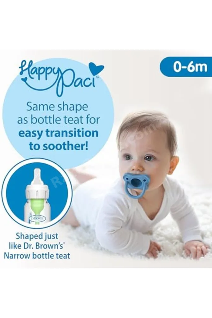 TTKTEKNOLOJİ Dr. Brown's HappyPaci Silikon Emzik 0-6m, Mavi, Tekli Paket TTKTEKNOLOJİ 2026 395519