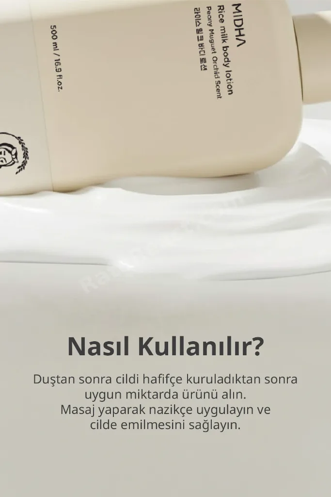Pirinç Özlü, Nemlendirici Hafif Yapılı Pirinç Sütü Özlü Vücut Losyonu Rice Milk Body Lotion
