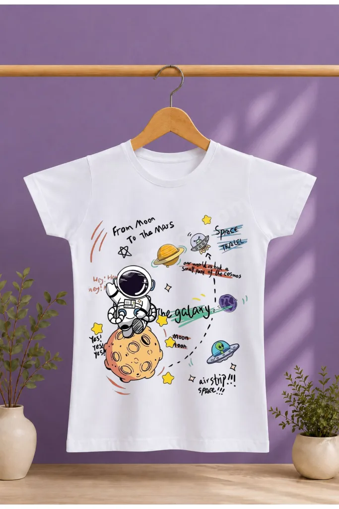 Çocuk T-Shirt Yazılı İyiyim Ama Deliricem Gibi Baskılı %100 Pamuk Kısa Kol T-Shirt