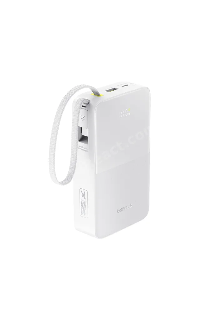 EnerFill Bipow2 Pro 20000mAh Dahili USB-C Kablolu, 22,5 W Hızlı Şarjlı, LED Ekranlı Powerbank