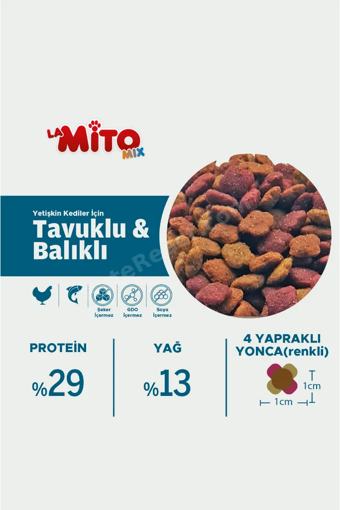 La Mix Adult Cat 15 Kg Tavuklu Ve Balıklı Renkli Taneli Yetişkin Kedi Maması