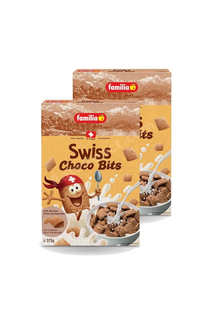 Swiss Choco Bits Mısır Gevreği 375 GR X2