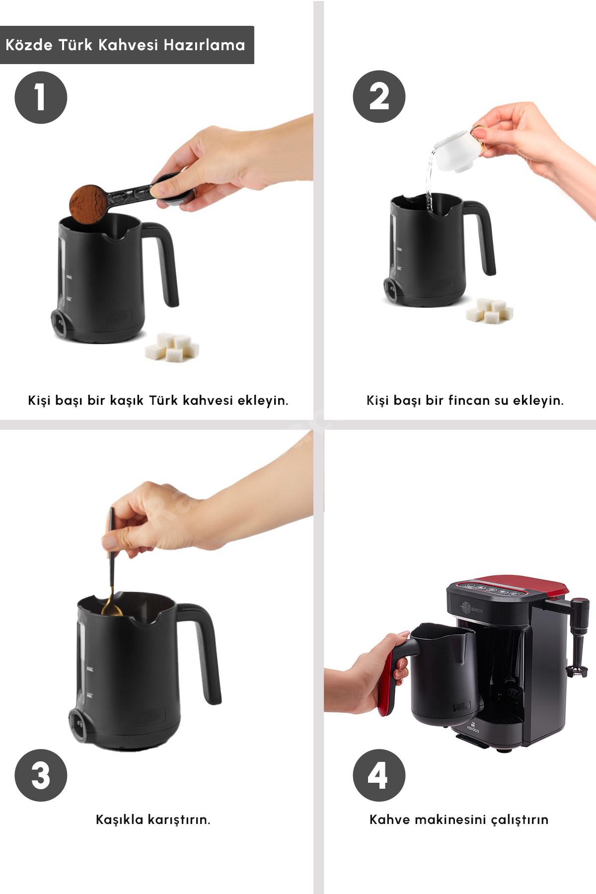 Hatır Barista Cappuccino ve Türk Kahve Makinesi İmperial Red
