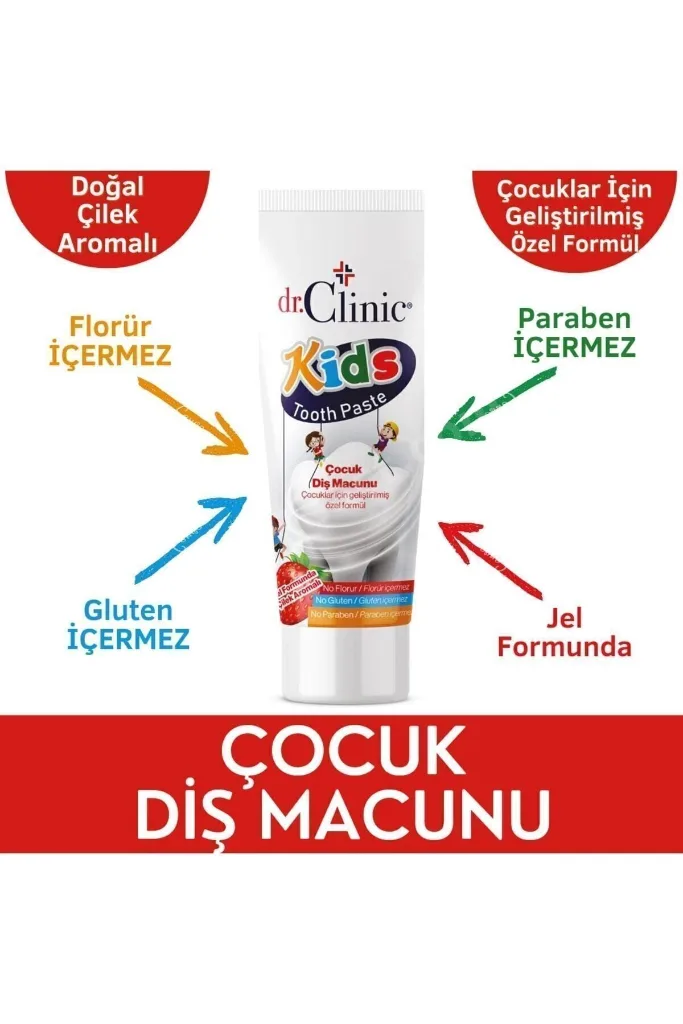 Dr.clinic Diş Macunu Çocuk 75 Ml / 120 Gr Fluoride YOKTUR