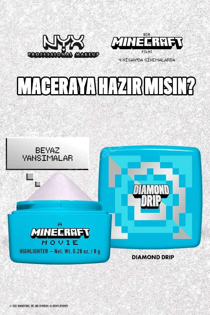Minecraft Özel Koleksiyon Stick Aydınlatıcı, Highlighter - 02 Diamond Drip