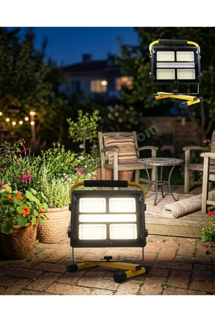 Solar Enerjili LED Kamp Feneri 4 Modlu Ayarlanabilir Açılı Güçlü Aydınlatma