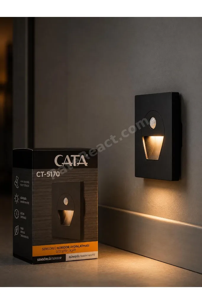 CT-5170 Sensörlü Koridor Aydınlatması Günışığı 1w 30Lm ELEKTRİKLİ 220-240