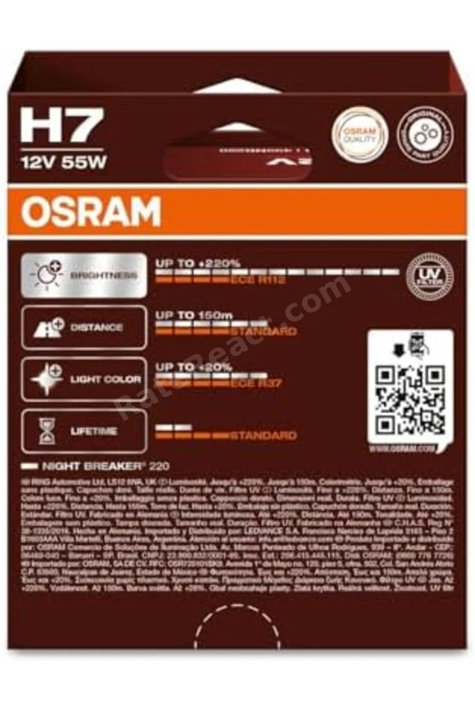 TTKTEKNOLOJİ Ampul H7 55W 12V Px26D 10X10X1 1A Night Breaker - OSR 64210NB220 TTKTEKNOLOJİ 2026 3955