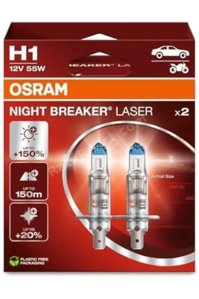 TTKTEKNOLOJİ Ampul H1 Nl 55W 12V P14.5S5X2Boxtrqr2B Night Breaker Laser - OSR 64150NL-2HB TTKTEKNOLO
