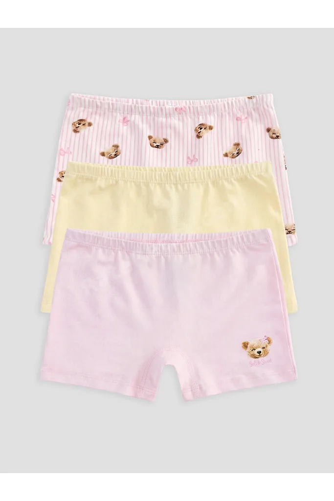RMZ GİYİM FARKIYLA Kız Çocuk Boxer 3'lü