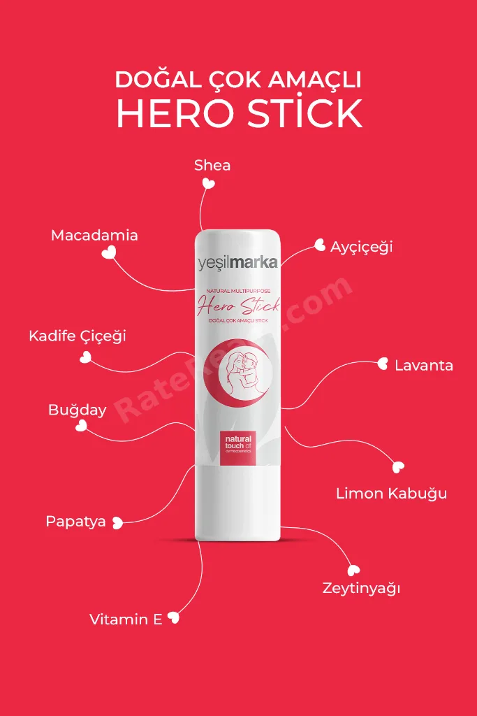 Cilt Bariyeri Onarıcı - Güçlendirici & Yatıştırma Etkili Çok Amaçlı Hero Stick - %100 Doğal