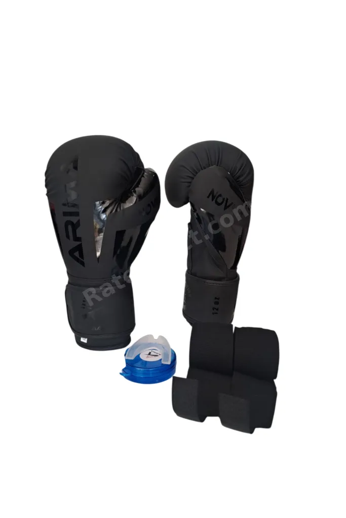 Gölge Shadow Boks Eldiveni (8oz-10oz-12oz) + Bandaj 3.5mt + Dişlik 3lü Set