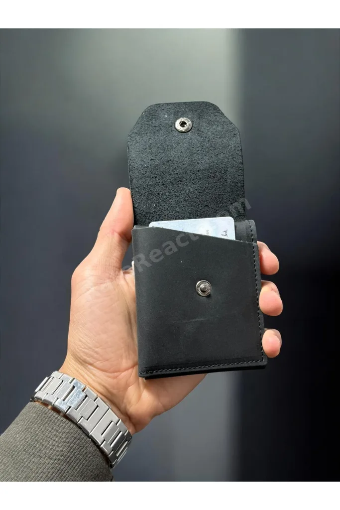 %100 Hakiki Crazy Dana Derisi Çerçeveli Minimalist Cüzdan Para Portföyü Kaliteli Kartlık Cüzdan