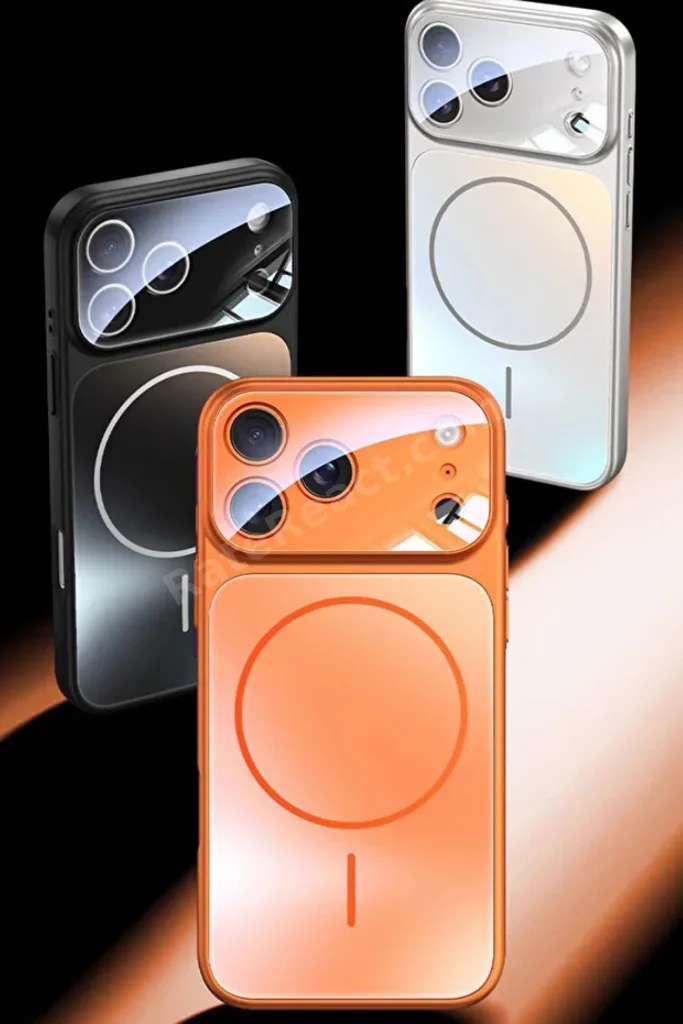 iPhone 11 Uyumlu 17 Görünümlü Çevirici Kamera Korumalı MagSafe Destekli Kılıf Orange