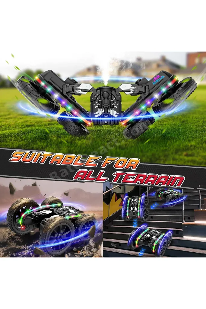 Rc 4WD Stunt 360 Derece Dönen Şarjlı Uzaktan Kumandalı Akrobatik Araba Full Fonksiyon