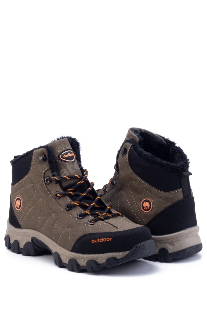 Vizon Unisex Outdoor Bot Ayakkabı Kışlık Dayanıklı Kaymaz Taban Bağcıklı 4054u