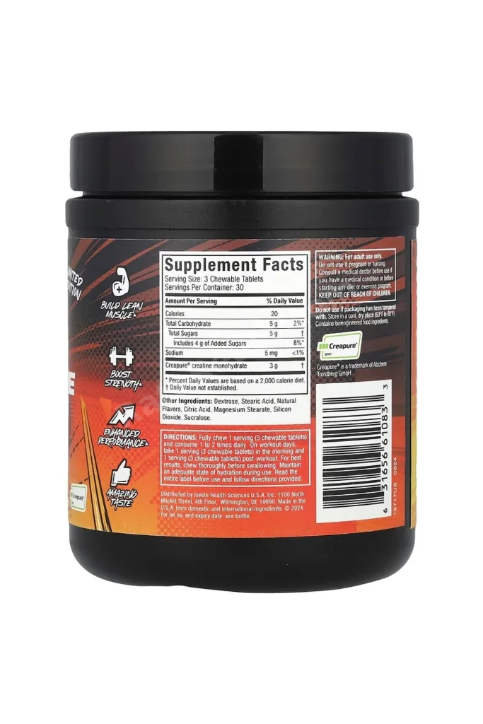 Limited Edition Creatine Chews Boogieman Punch 90 Chewable Tablets