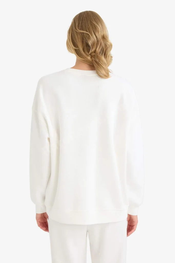 Oversıze Basıc Kalın Sweatshirt F9628AX25AU