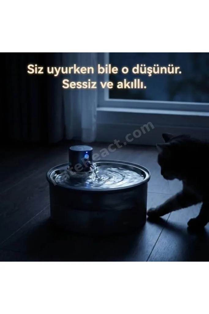 TTKTEKNOLOJİ NTL-PW-25B OTOMATİK, SENSÖRLÜ, AKILLI EVCİL HAYVAN SU KABI, SU PINARI, SU SEBİLİ TTKTEK