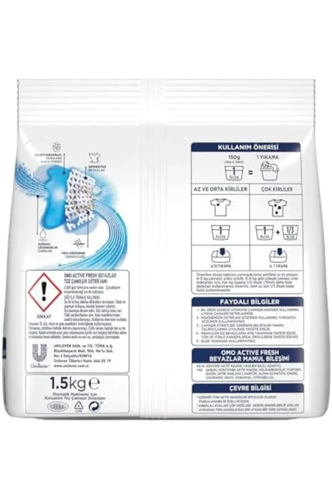 TTKTEKNOLOJİ Fresh Beyazlar Toz Deterjanı 1.5 kg TTKTEKNOLOJİ 2026 395519