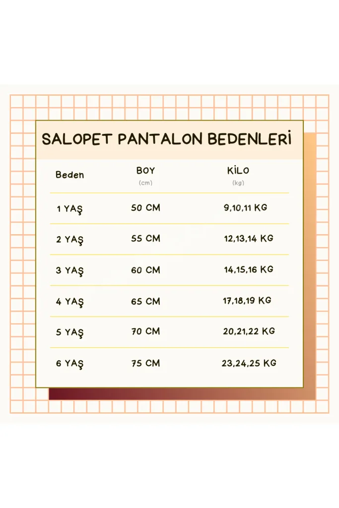 Krem Dört Düğmeli Erkek Bebek Çocuk Salopet Takımı