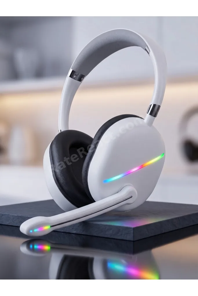 RGB Oyuncu Kulaklık Kablosuz Mikrofonlu Wireless 5.4 Oyuncu Kulaklığı TF Kart Girişli HD Sesli RGB Işıklı Kulaklık
