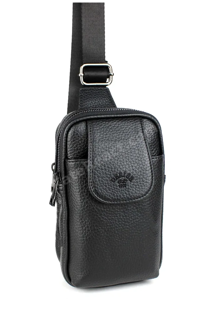 Erkek Siyah Omuz Çantası Göğüs Çantası Body Bag Çanta