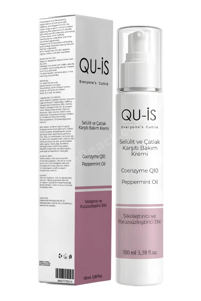 Selülit ve Çatlak Karşıtı Bakım Kremi - Coenzyme Q10 & Kafein Etkili Sıkılaştırıcı 100 ML