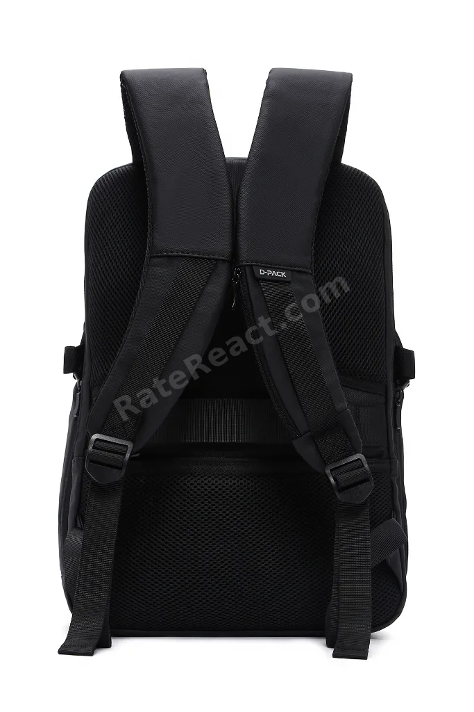 D-Pack Unisex Siyah Teknolojik Kumaş Sırt Çantası 23SBD30086F
