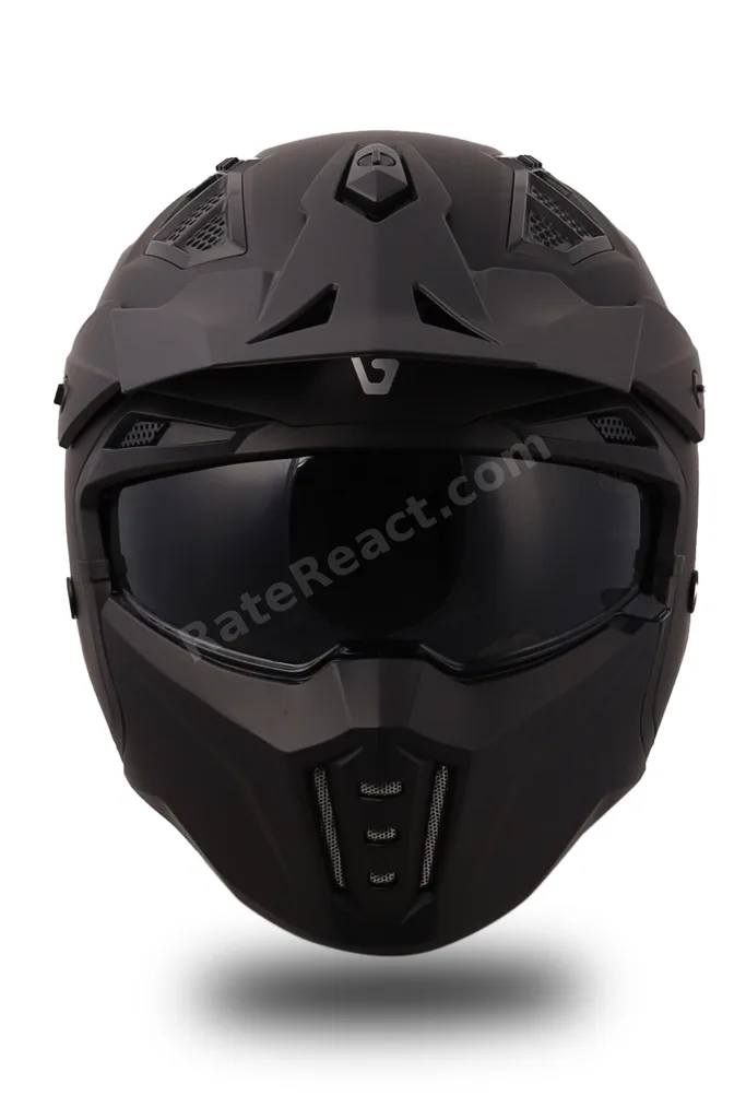 Helix Mat Siyah Modüler Kask