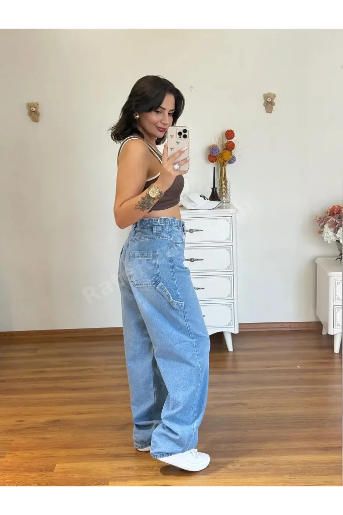 Premium kemer detaylı jean
