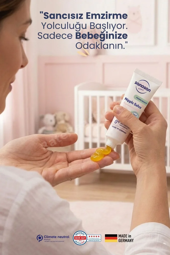 Mama Göğüs Ucu Kremi 20 ml - %100 Saf ve Doğal Lanolin İçerikli Hassas ve Çatlamış Göğüs Uçları İçin Onarıcı Bakım