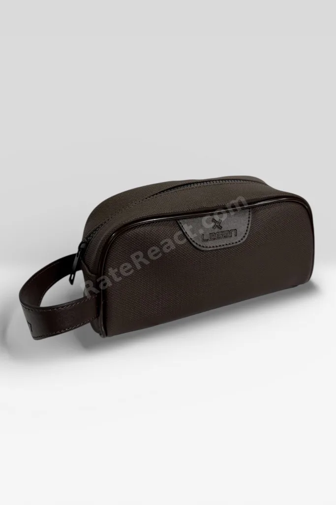 Kahverengi Deri Görünümlü Erkek Bakım Çantası – Seyahat Organizer Dopp Kit Tıraş ve Kozmetik Çantası 8376