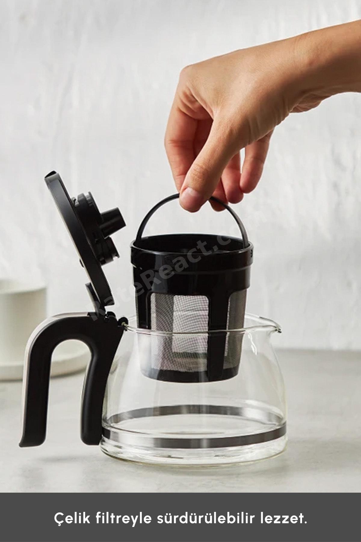 Just Coffee Aroma 2 In 1 Filtre Kahve Ve Çay Demleme Makinesi Bej