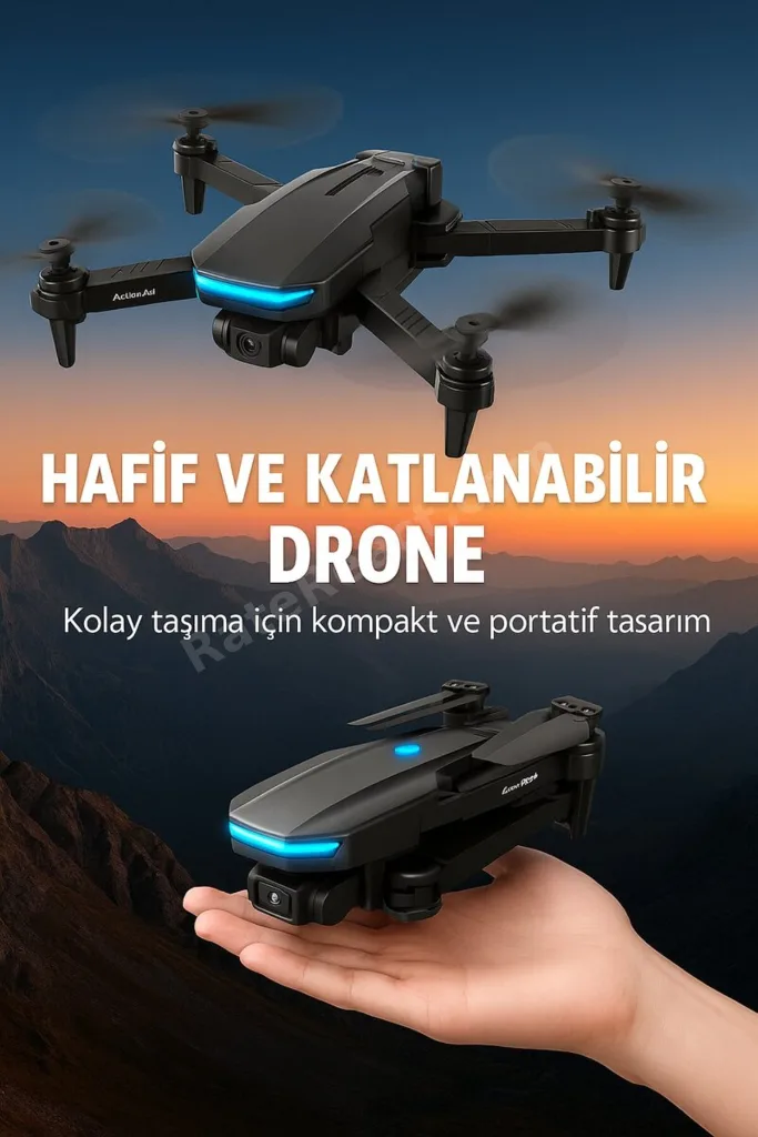 Revify Uzaktan Kumandalı Katlanabilir Drone Yörünge Uçuşu ve Eve Dönüş Özellikli