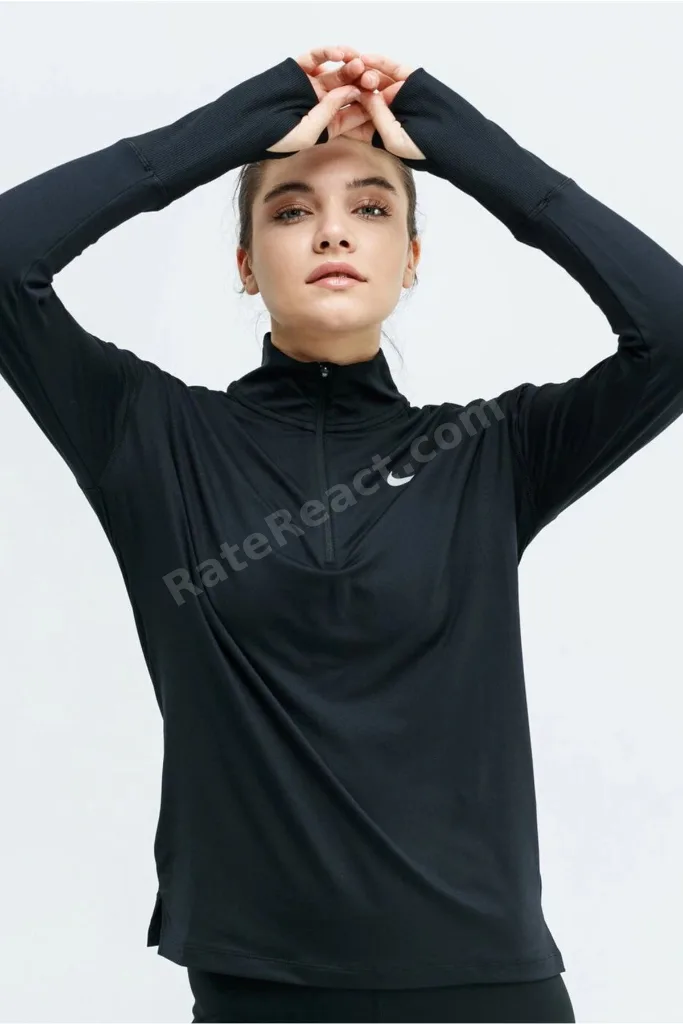 Dri-fit Element Running Siyah Çeyrek Fermuar Kadın Koşu Üstü
