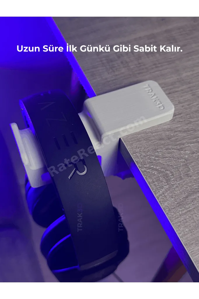 Premium Beyaz Asılabilir Kulaklık Standı – Sağlam Gamer Modeli, Kaydırmaz Keçeli