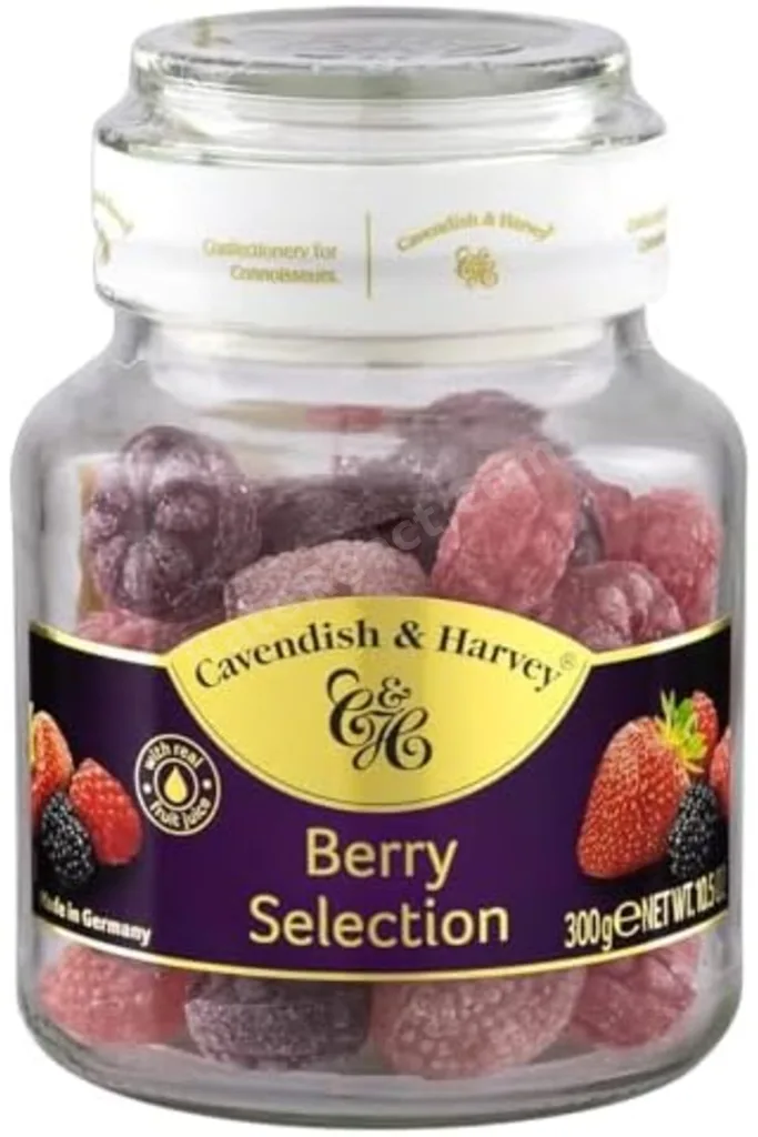 & Harvey Mixed Hard Candy Drops/Karışık Orman Meyve Aromalı Şeker Cam Kavanoz 300 g revif 827927