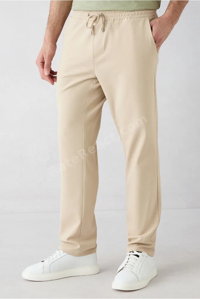 Regular Fit Standart Kesim Yandan Cep Beli Lastikli İpli Jogger Pantolon