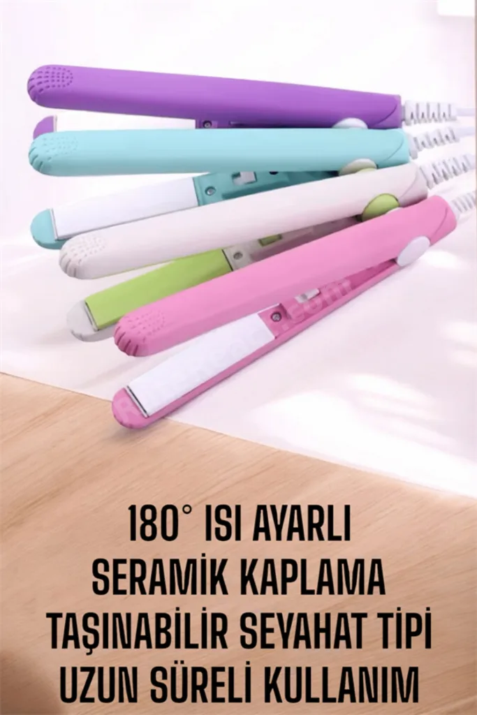 ShopletSell 180°C Isı ve Uzun Süre Kalıcı Düzlük Sağlayan Mini Saç Düzleştirici 1274129