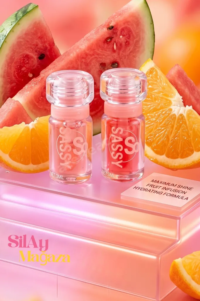 Meyve Kokulu Dudak Parlatıcısı 3 ML - E Vitaminli Nemlendirici Gloss - Parlak ve Hafif Yapılı Lip Gloss