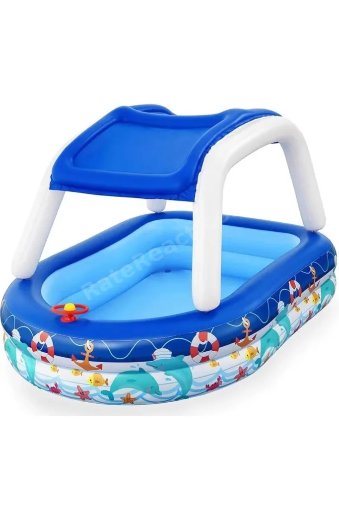 54370 Büyük Boy Dikdörtgen Şişme Aile Havuzu 213X155X132