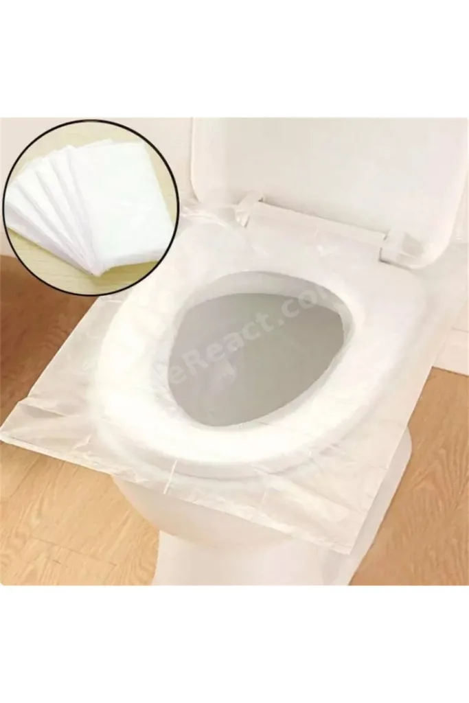 Hijyenik Tek Kullanımlık Klozet Kapağı Poşeti 50adet Tek Tek Paketlenmiş