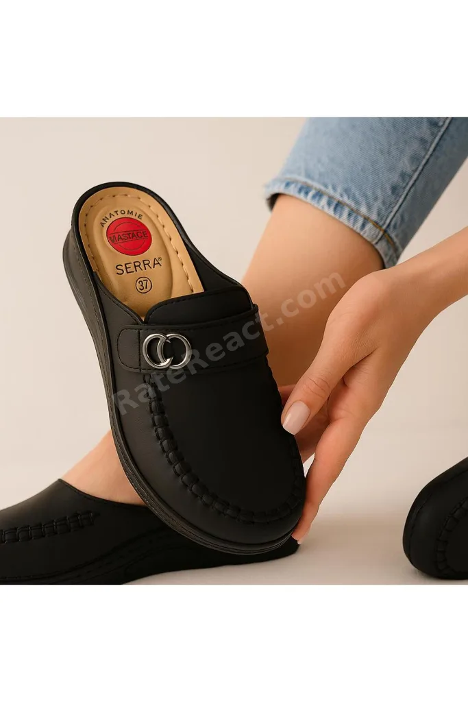 Önü Kapalı Masaj Tabanlı Anatomik Yumuşak Günlük Terlik Anneler Gününe Özel