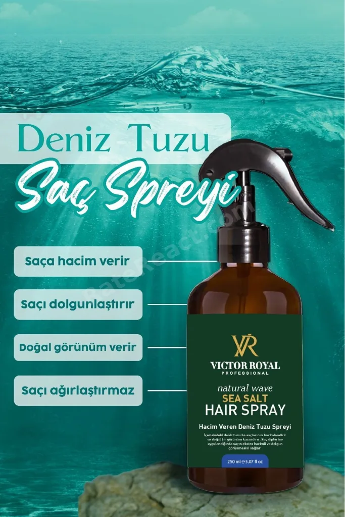 Hacim Ve Dolgunluk Veren Deniz Tuzu Saç Spreyi 250 ml
