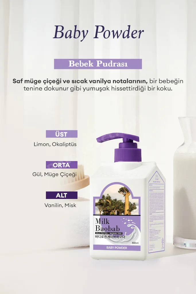 Pantenol İçeren Nemlendirici Vücut Losyonu Original Body Lotion (Baby Powder)