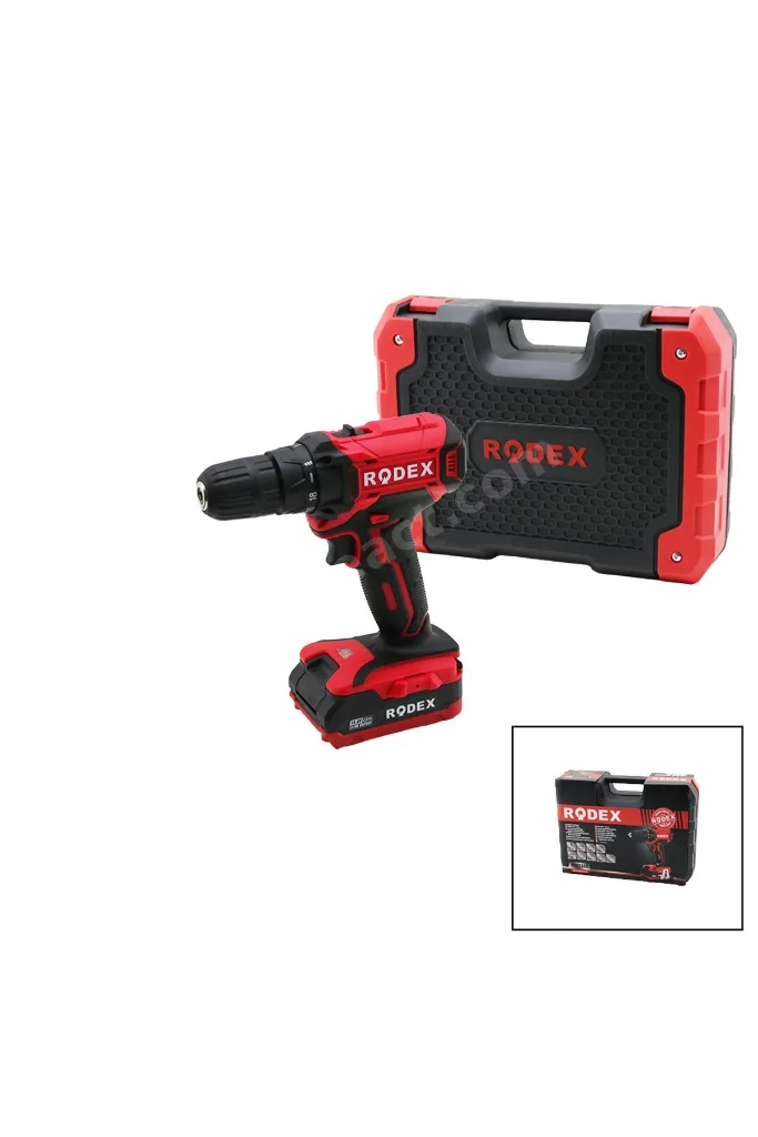 2 KADEME HIZ-VİTESLİ ŞARJLI=ÇİFT BATARYA19PCS UÇLUMATKAP 0-350 / 0-1350 RPM 16.8V / 2.0A LI-ION RDX