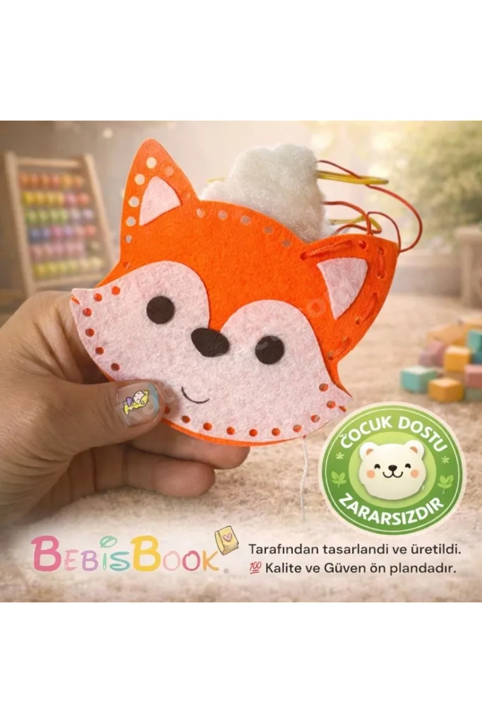 Keçe Dikiş Seti | Çocuklar İçin Montessori Dikiş Oyuncağı | 10 Figürlü El Becerisi Geliştirici Set